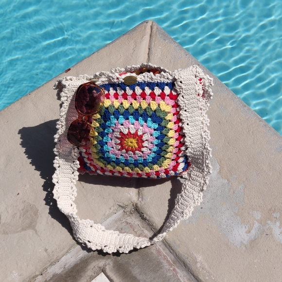 Hand Crafted Handbags - %100 Handmade Crochet  Boho Vintage Style🧶Tote Shoulder Women's Bag
